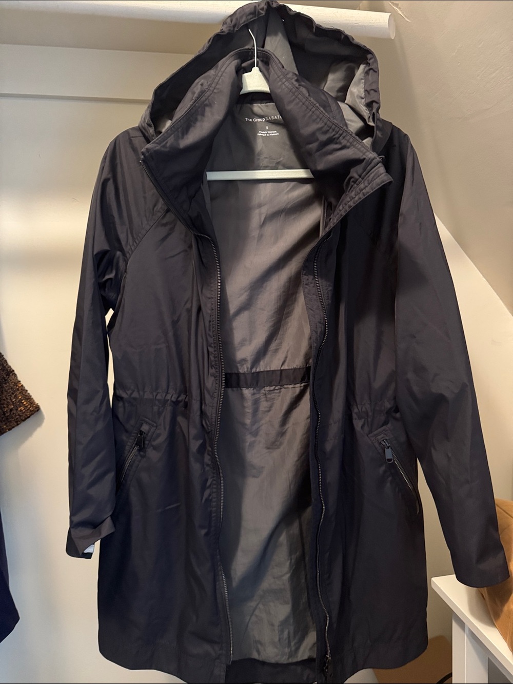 Babaton Black Hooded Trench Coat
